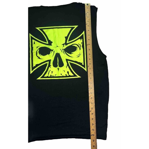 West Coast motorcycle biker Custom Cuts Collar Area Demons Behind Me Biker Shirt - Picture 4 of 4